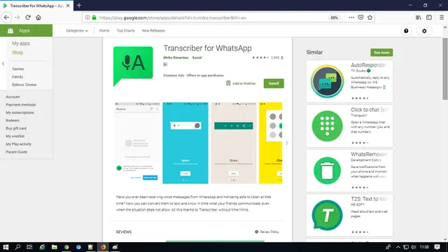 Transcriber for WhatsApp
