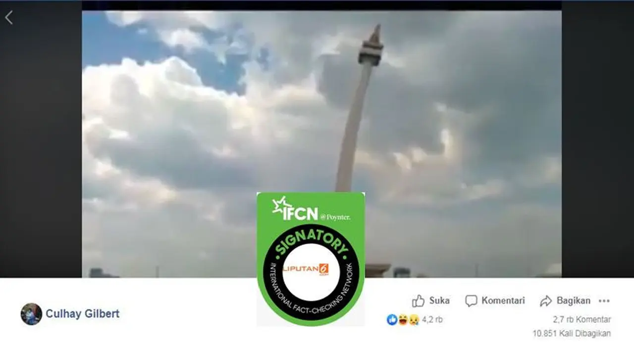 [Cek Fakta] Gambar Tangkapan Layar Video Monas