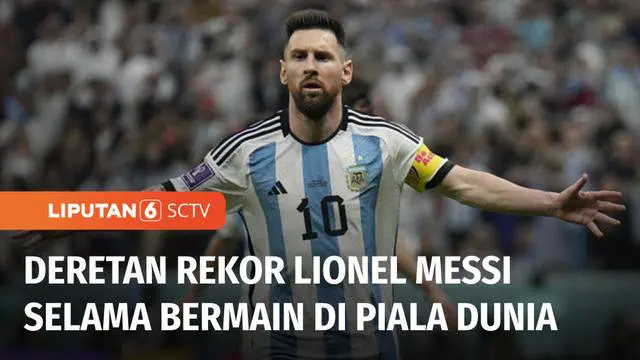 VIDEO: Lionel Messi Jadi Pemain dengan Penampilan Terbanyak di Piala Dunia