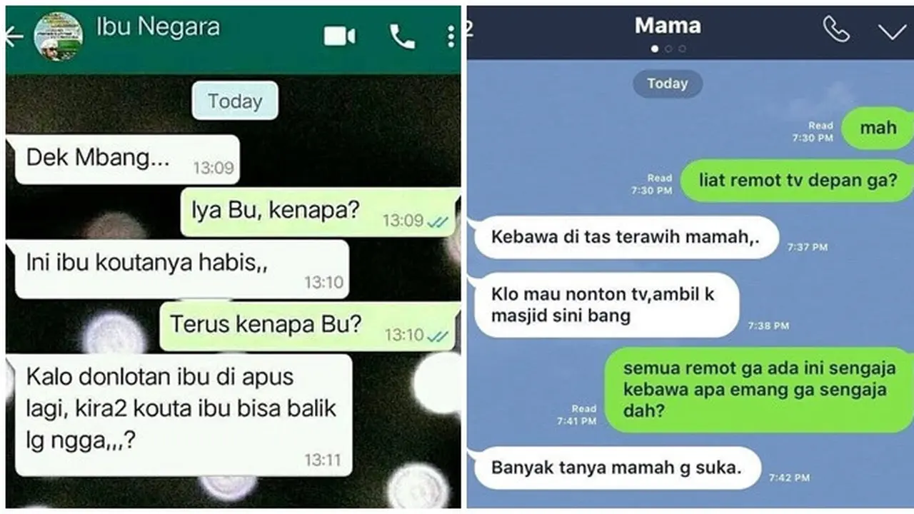 5 Chat Kocak Ibu dan Anak Ini Bikin Ngakak