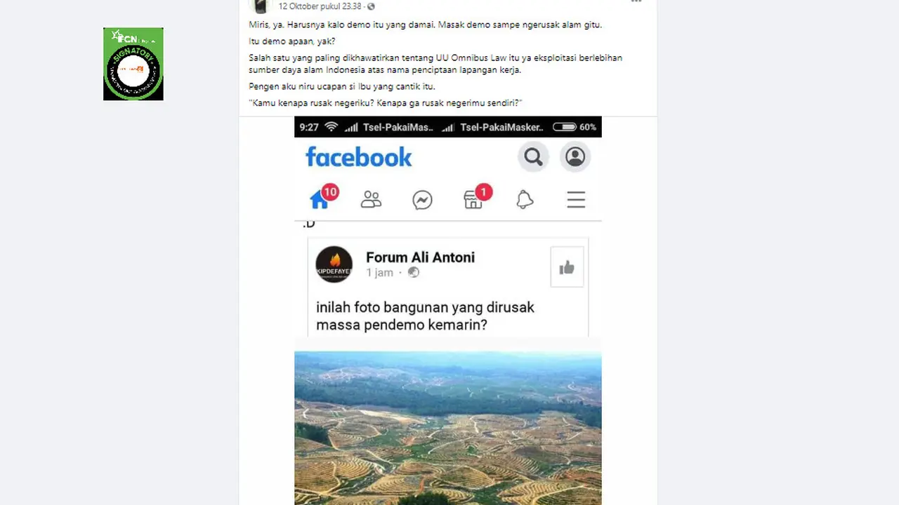 Klaim Foto Bangunan yang Dirusak Pendemo