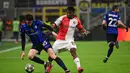 Hingga akhir pertandingan, skor 2-1 untuk kemenangan Inter Milan atas Feyenoord tidak berubah. (PIERO CRUCIATTI/AFP)