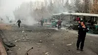 Ledakan bom menghantam bus yang ditumpangi tentara di Turki. (Reuters)