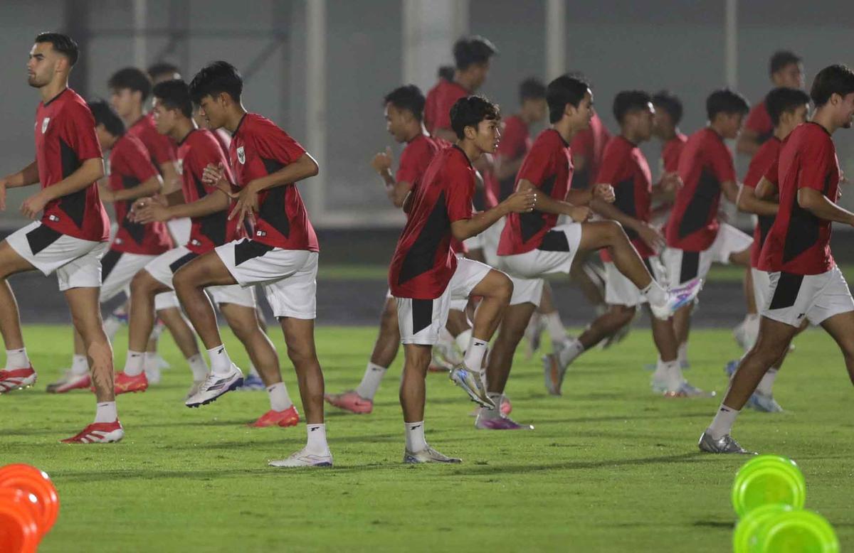 FOTO: Latihan Terakhir Timnas U-23 di GBK, Siap Tuntaskan Misi Balas Dendam Lawan Vietnam