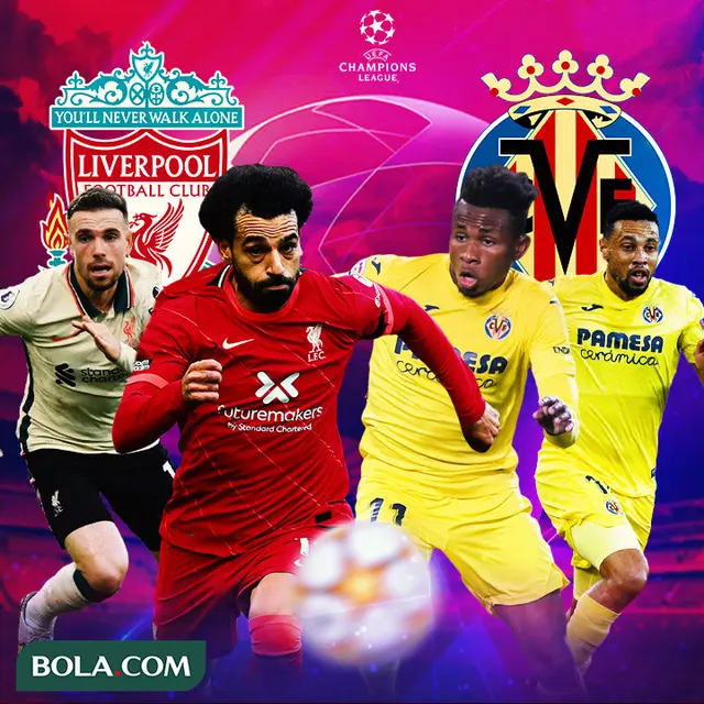 Liga Champions - Ilustrasi Duel Liverpool Vs Villarreal