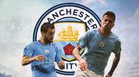 Manchester City - Bernardo Silva dan Joao Cancelo (Bola.com/Adreanus Titus)