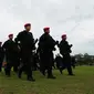 Pasukan TNI AD bersiap mengikuti latihan gabungan. (Liputan6.com/Helmi Fithriansyah)
