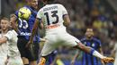 Inter Milan bisa mengamankan tiga poin setelah mengalahkan Atalanta dengan skor 3-2. (AP Photo/Antonio Calanni)