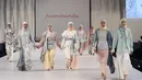 Desainer Ria Miranda kembali mempersembahkan acara tahunannya yang berjudul The Fifth riamiranda Annual Trunk Show 2018. Perhelatan tahun ini diadakan di Ritz Carlton Ballroom Pacific Place, Jakarta. (Liputan6.com/Pool/Ria Miranda)