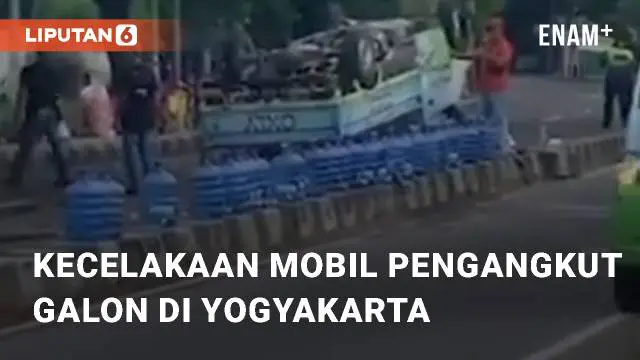 Kecelakaan melibatkan mobil pengangkut galon terjadi di Ringroad Selatan Yogyakarta. Lokasi kecelakaan berdekatan dengan PT. JAS Beton Banguntapan Bantul