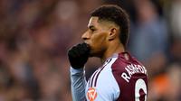 Marcus Rashford dalam pertandingan Liga Inggris melawan Chelsea di Villa Park, Minggu malam (23-2-2025). (Bola.com/avfc)