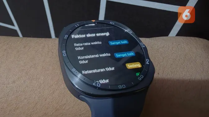 Fitur Energy Health pada Samsung Watch Ultra2. Liputan6.com/ M Yudha Pratama.