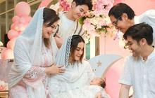 Potret Aqiqah Kimova Dasha Aprilio Putri Cantik Kevin Aprilio & Vicy Melanie, Dekorasi Bernuansa Pink Gemas Banget