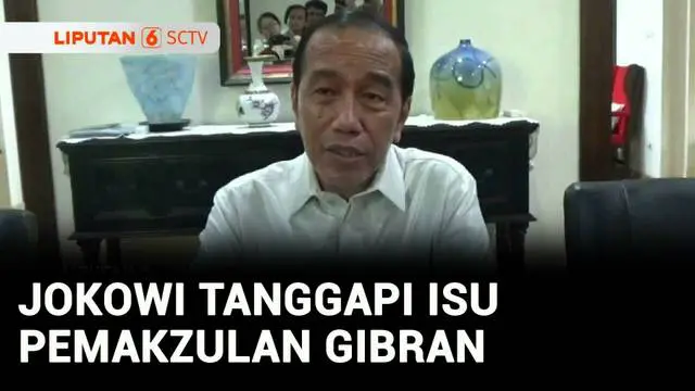 VIDEO: Jokowi Tanggapi Isu Pemakzulan Wapres