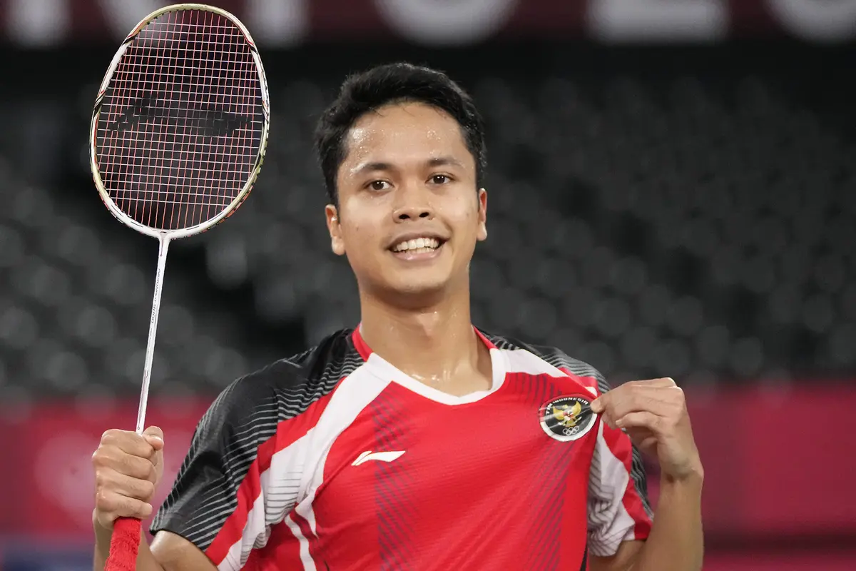 Foto: Tambah Kado Manis untuk Indonesia, Anthony Ginting Persembahkan Medali Perunggu Bulu Tangkis Tunggal Putra Olimpiade Tokyo 2020