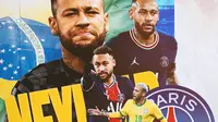Ilustrasi - Neymar PSG dan Brazil (Bola.com/Adreanus Titus)
