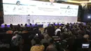 Menkeu Sri Mulyani memberi sambutan dalam Indonesia Investmen Forum (IIF) 2018 di ajang Pertemuan Tahunan IMF-World Bank 2018 di Bali, Selasa (9/10). Acara tersebut mendiskusikan paradigma baru dalam pembiayaan infrastruktur. (Liputan6.com/Angga Yuniar)
