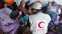 Tim EMT BSMI Turun ke Lokasi Bencana Agam, Periksa Pasien Pengungsian Malalak Timur