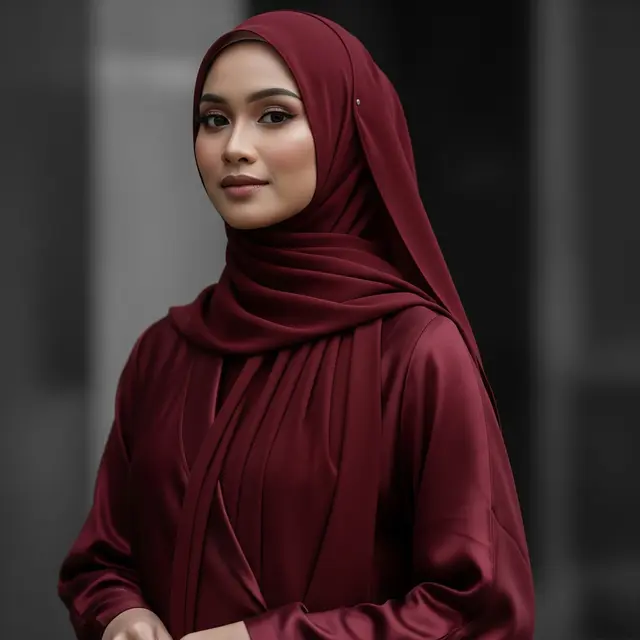 Hijab Warna Burgundy Cocok dengan Baju Warna Apa