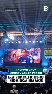 Fashion show jersey anyar Persib. Anak muda kalcer, ibu-ibu, hingga bocah bisa pakai!