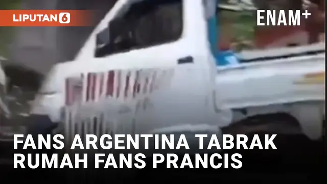 Konvoi Fans Argentina di Sulawesi Utara Tabrak Pagar Rumah Pendukukung Timnas Prancis