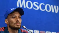 Gelandang Timnas Spanyol, David Silva, menyebut Rusia merupakan lawan yang berat di babak 16 besar Piala Dunia 2018 seperti halnya menghadapi Brasil. (AFP/Francisco Leong)