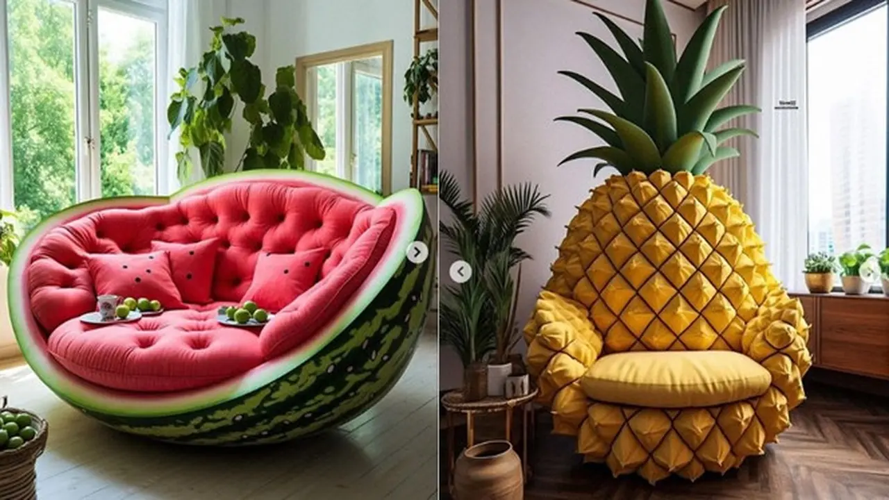 6 Sofa dengan Desain Buah-Buahan Ini Tampak Unik dan Estetik, Bikin Lapar Lihatnya