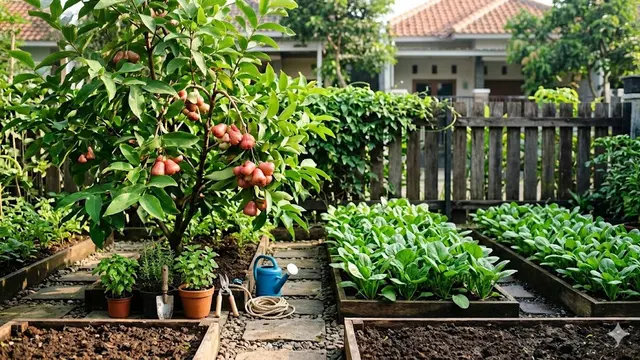 Ide Taman Buah Mini dengan Kombinasi Tanaman Sayur
