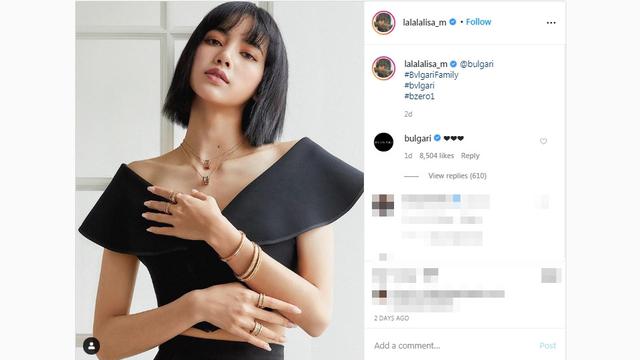 Lisa BLACKPINK Didaulat sebagai Brand Ambassador Bvlgari - Lifestyle  