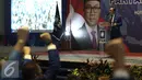 Zulkifli Hasan memberi sambutan saat Rakornas Pemilu Partai Amanat Rakyat di Jakarta, Rabu (14/12). Rakornas Pemenangan Pemilu PAN ini membahas strategi pemenangan pemilihan umum Presiden pada tahun 2019. (Liputan6.com/Faizal Fanani)