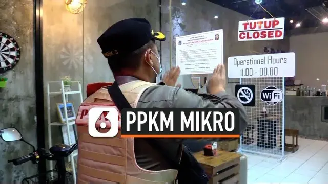 Pngetatan mobilitas warga DKI dalam PPKM Mikro terus dilakukan petugas untuk menekan angka penyebaran Covid-19. 5 kafe serta beberapa warga mendapat sanksi sosial karena melanggar ketentuan PPKM.