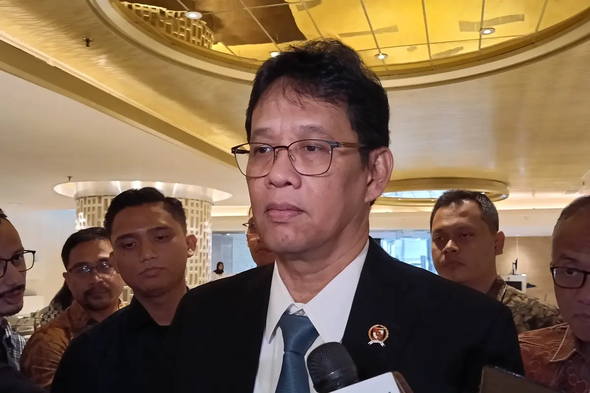 Menteri Keuangan Purbaya Yudhi Sadewa di Thamrin Nine Ballroom, Jakarta, Selasa (27/1/2026). (Liputan6.com/Maulandy)
