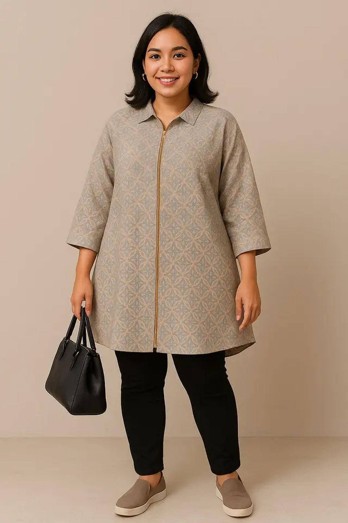 7 Inspirasi Model Tunik Batik Resleting Depan Terbaru, Cocok untuk Acara Formal hingga Kasual