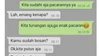 6 Chat ke Pacar Ajak Tunangan Ini Bikin Tepuk Jidat (sumber: Instagram/kaumbadut)