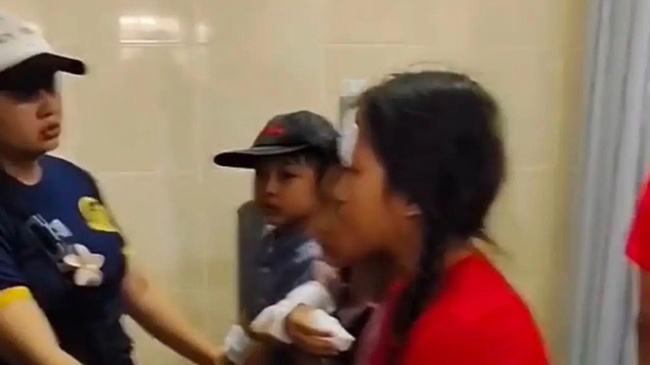 Korban ledakan balon gas di Balai Budaya Ida I Dewa Agung Istri Kanya, Kabupaten Klungkung, Bali, Minggu (19/7/2026).