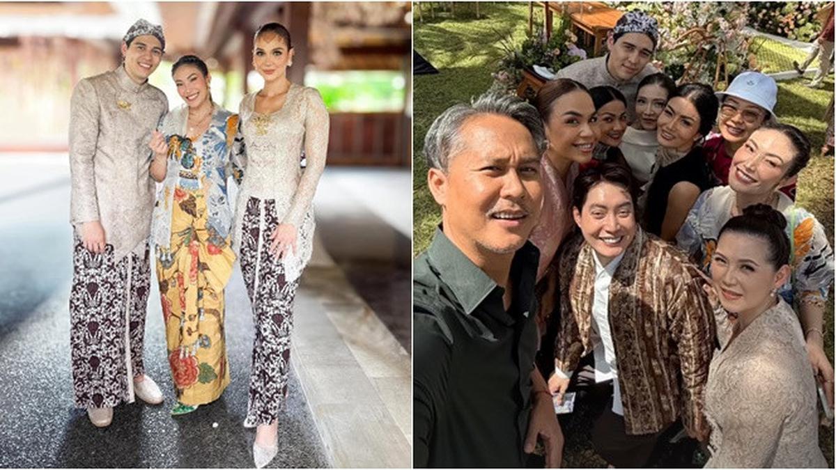 7 Potret Artis di Siraman Luna Maya dan Maxime Bouttier, 'Geng Menteri Ceria' Kompak