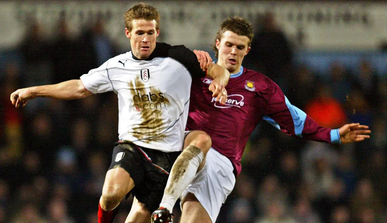Michael Carrick meninggalkan West Ham United di akhir musim 2003/2004 untuk bergabung dengan Tottenham Hotspur. Bersama The Hammers ia total tampil dalam 153 laga dengan torehan 6 gol dan 3 assist. (AFP/Adrian Dennis)