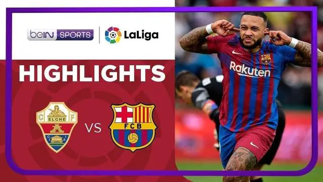 Berita video highlights laga pekan ke-27 Liga Spanyol (LaLiga) 2021/2022, Elche vs Barcelona yang berakhir dengan skor 1-2, Minggu (6/3/2022) malam hari WIB.