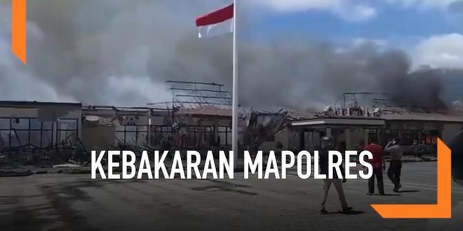 VIDEO: Detik-Detik Polres Lampung Selatan Ludes Terbakar