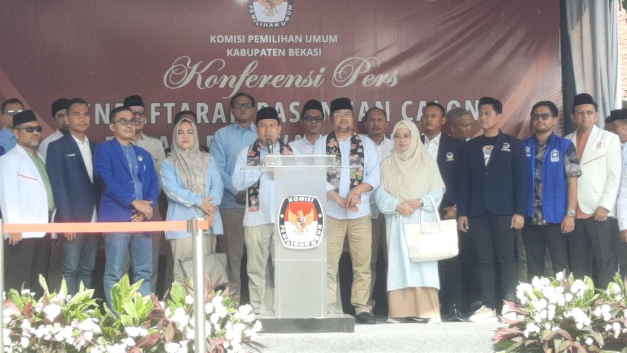 Diusung Empat Partai, BN Holik-Faizal Jadi Pasangan Pertama Daftar Pilkada Kabupaten Bekasi 2024