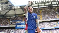 Chelsea menjadi klub yang paling boros pada bursa transfer musim panas 2023. The Blues mengeluarkan dana sebesar 464,1 juta euro untuk mendatangkan sejumlah pemain baru seperti Romeo Lavia, Christoper Nkunku, Cole Palmer, Axel Disasi, Nicolas Jackson, Lesley Ugochukwu, Robert Sanchez, Djordje Petrovic, Deivid Washington, Angelo hingga yang termahal adalah Moises Caicedo. (AP Photo/Michel Euler)