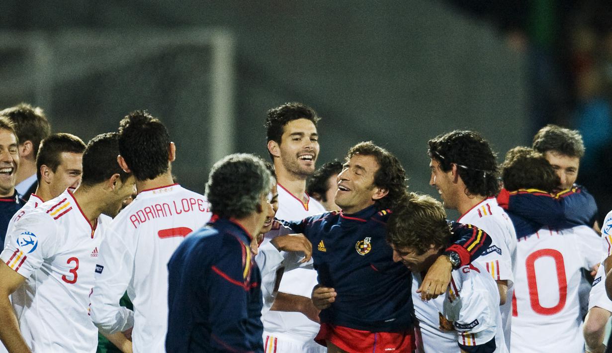 Luis Milla, pernah mengasuh pemain-pemain kelas dunia dan membawanya menjadi juara saat membesut Timnas Spanyol di Piala Eropa U-21 tahun 2011. (AFP/Jonathan Nackstrand)