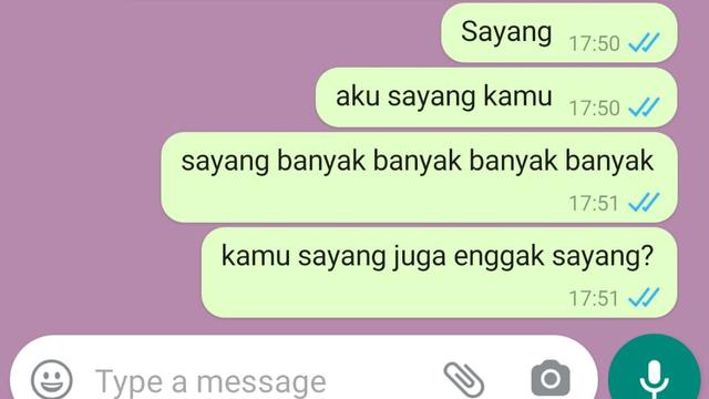 6 Chat Bilang ‘Sayang Kamu’ ke Pacar Ini Kocak Tapi Romantis, Bikin Baper