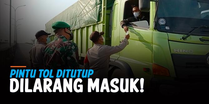 VIDEO: Exit Tol Tegal Ditutup, Puluhan Kendaraan Putar Balik