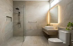 9 Ide Keramik Kamar Mandi Minimalis, Bikin Ruangan Lebih Estetik dan Nyaman