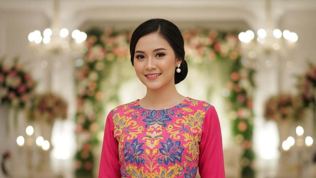 8 Rekomendasi Blouse Batik Wanita Model Peplum Kombinasi Kain Polos untuk Kondangan