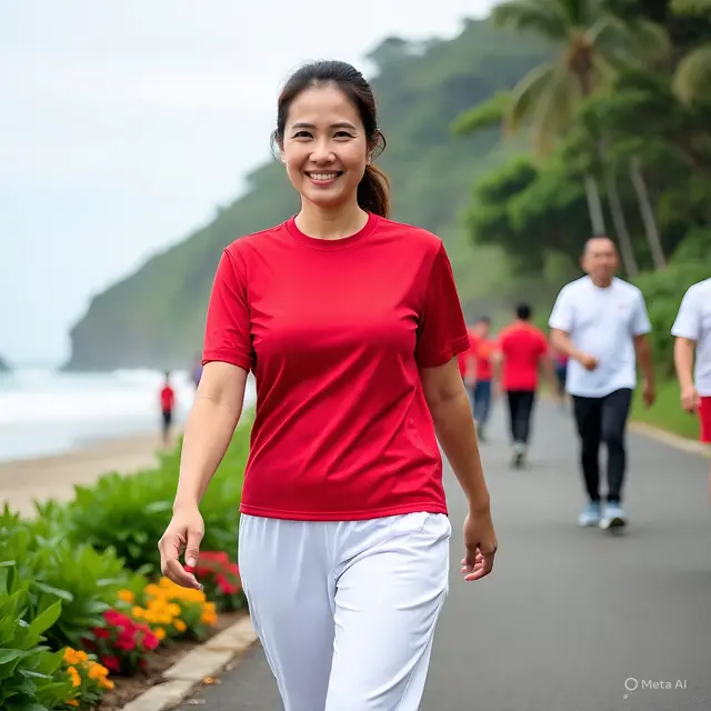 13 Ide Outfit Jalan Sehat HUT RI yang Penuh Semangat Nasionalisme, Tampil Gaya