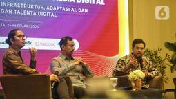 Dialog tersebut mengusung tema Mendorong Penguatan Infrastruktur, Adaptasi, AI, dan Pengembangan Talenta Digital. (Liputan6.com/Angga Yuniar)