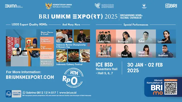 Digelar 4 Hari, BRI UMKM EXPO(RT) 2025 Full Hadirkan Music Performance hingga Expo 1.000 UMKM!