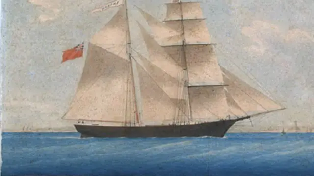 Lukisan kapal Mary Celeste yang menjadi ikon 'kapal hantu'